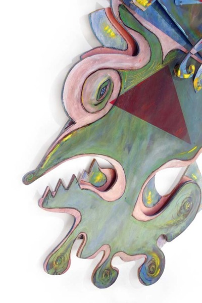 Quatro Milpas Grande (Detail 2)
Acrylic and Oil Pastel on Wood