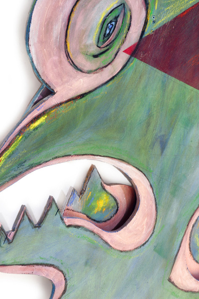 Quatro Milpas Grande (Detail)
Acrylic and Oil Pastel on Wood