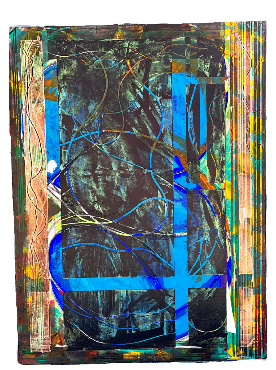 String Theory 3
Acrylic, Flashe on canvas on birch panel
48" x 36"