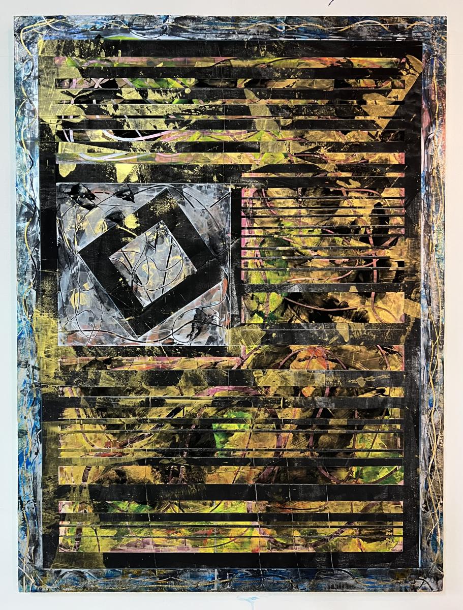 String Theory 20
Acrylic, Flashe on canvas on birch panel
48" x 36"