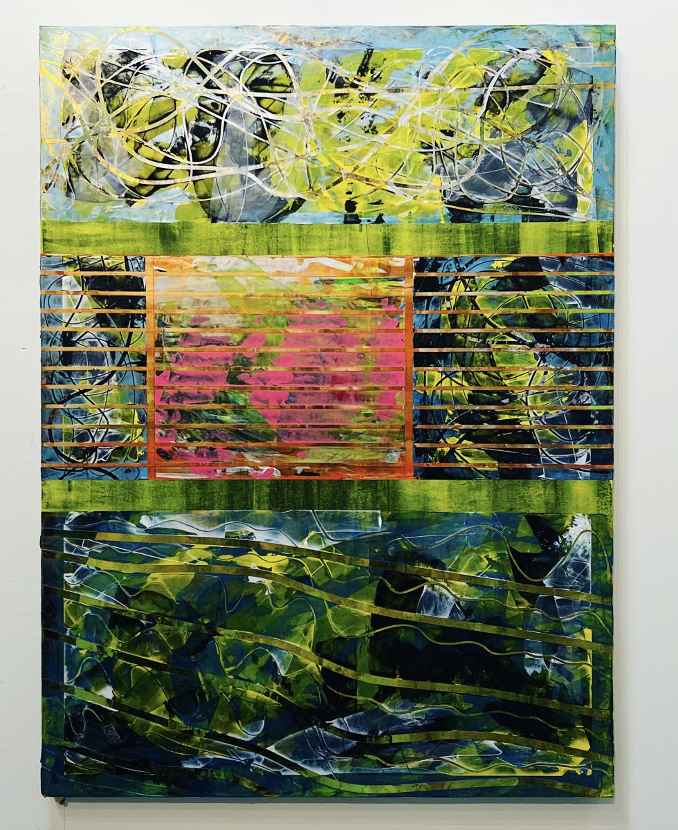 String Theory 21
Acrylic, Flashe on canvas on birch panel
48" x 36"