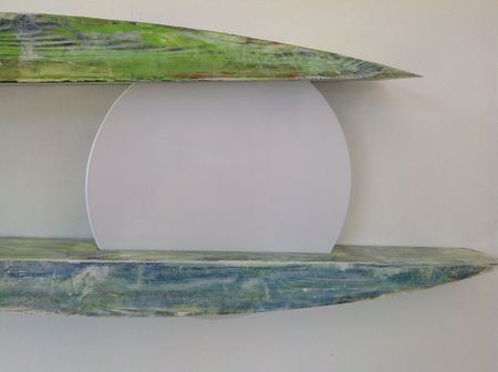 Untitled, detail view
20" x 67" x 5.5"
Acrylic on Wood with 20" Powder-Coated Aluminum