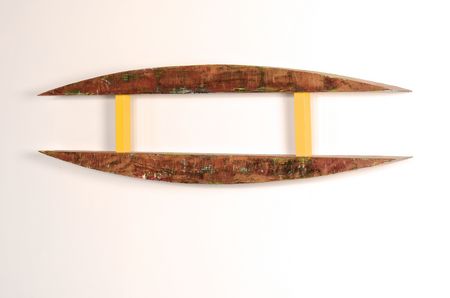 Untitled
16" x 57" x 5.5"
Acrylic on Wood with 1.5" square stock Powder-Coated Aluminum